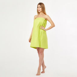 Полотенце для бани Экономь и Я Парео 80х144 см, салатовый 100% хл, 200 гр/м2