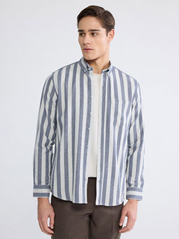 Regular Fit ?izgili Erkek G?mlek