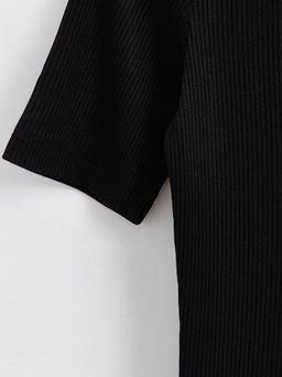 CONTE LD 2065 Джемпер в рубчик с планкой на кнопках black black - Conte elegant фото 4