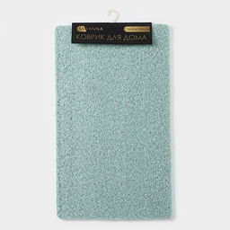 Коврик придверный SAVANNA, грязезащитный, 45×75 см, бирюзовый