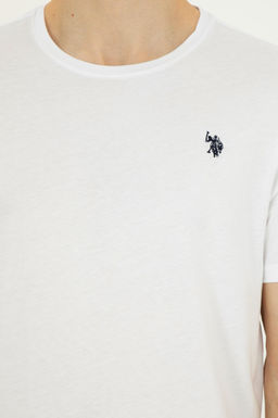 Мужская белая базовая футболка - U.s. polo assn фото 7
