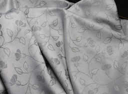 Скатерть арт. 13088/1/PB/120, СЕРЕБРИСТЫЕ ЛИСТОЧКИ, тефлоновая пропитка, размеры 120 см х 160 см