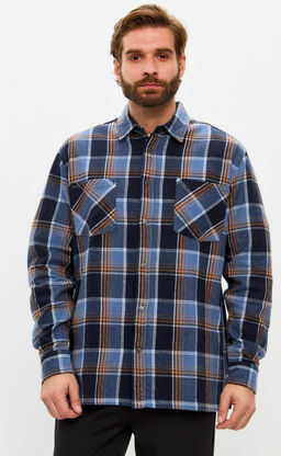 Рубашка фланель F321-0470-1 blue