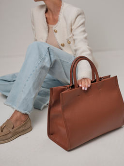 Сумка кожаная шоппер Deboro 30638 коппер