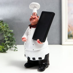 Фигура полистоун «Повар с доской для меню», 27×10×15 см