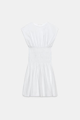 VESTIDO COMBINADO POPEL?N / Blanco - Zara фото 7