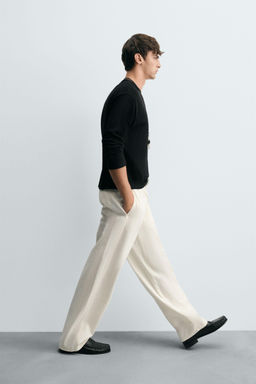COTTON-HEMP CHINO TROUSERS - Zara фото 15