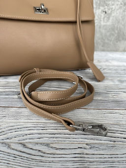 Женская кожаная сумка-портфель 8399-2 Бежевый - Sergio valentini фото 7