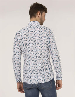 Pembe Slim Fit Uzun Kollu G_mlek - Pierre cardin фото 5