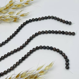 Бусины для украшений из коричневой Яшмы (32 бусины) 38 см