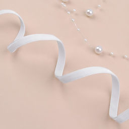 Лента бархатная, 6 мм, 18 1 м, цвет белый №01 - Арт узор фото 2