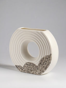 Ваза Паскуаль, 16?19 см, керамика, бело-серая