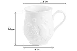 Кружка 350 мл 11,5*9*9,5 см Птички на ветке бочонок - Elan gallery фото 2