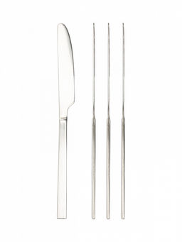 Набор столовых приборов 16 шт. серебро нержавеющая сталь - Lucky фото 5