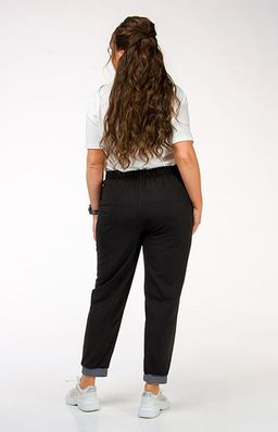 Брюки. Спортивный крой в сочетании с классической черной эко-кожей. - Ckc collections фото 3