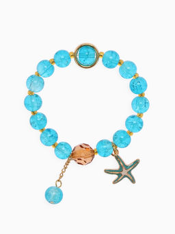 Браслет детский «Выбражулька. Морская звезда», голубой в золоте