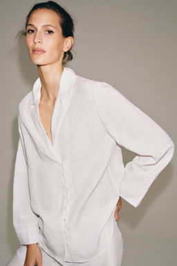 CAMISA BOTONES ZW COLLECTION / Blanco - Zara фото 2