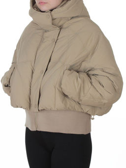 H24-033 BEIGE Куртка пуховая зимняя женская (пух)