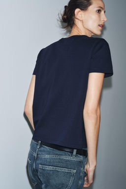INTERLOCK SHORT SLEEVE T-SHIRT - Zara фото 14