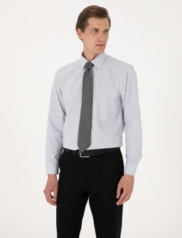 A__k Gri Slim Fit Uzun Kollu Basic G_mlek - Pierre cardin фото 4