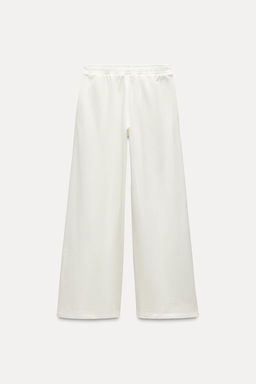 EMBROIDERED PLUSH JERSEY TROUSERS - Zara фото 4