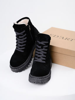 Ботинки 319.22511gr.Черный замша/мех