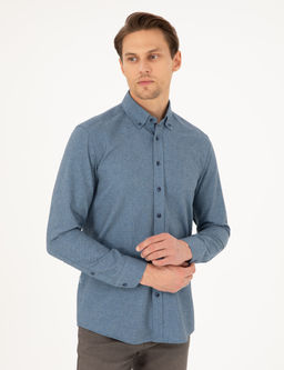 Mavi Slim Fit Uzun Kollu G_mlek