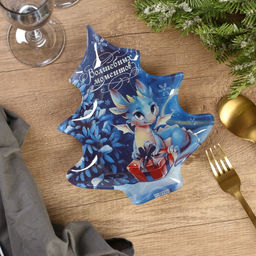 Тарелка в форме ёлки Волшебных моментов, 16.5х19.5 см