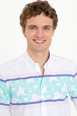 U. S. Polo Assn Мужская белая рубашка с длинным рукавом - U.s. polo assn фото 14