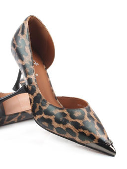 06-808A-6PC BLACK/LEOPARD Туфли женские (натуральная кожа)