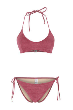 Bordo Simli Bralette Kapl_ Normal Bel Regular Bikini Tak_m_ TBESS26BT00031 - Trendyolmilla фото 6