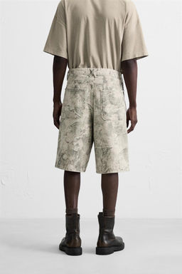 ABSTRACT PRINT RELAXED FIT BERMUDA SHORTS - Zara фото 3