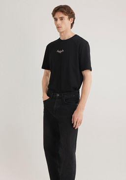 Batman Bask?l? Siyah Tisort - Mavi фото 3