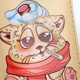 Кошелёк на молнии «Кот», маленький, детский, жёлтый