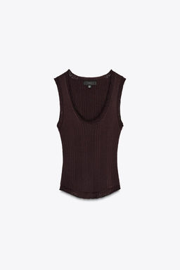RIBBED KNIT TOP - Zara фото 6
