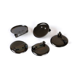 Zlatka Заготовки для броши DC-201/5 2.4 см 5 шт №03 под черный никель