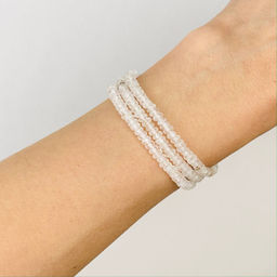 Бусины для украшений из Горного Хрусталя (5 шт) 39 см