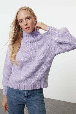 TRENDYOLMILLA Mint Genis Kal?p Yumusak Dokulu Basic Triko Kazak TWOAW25KZ00058