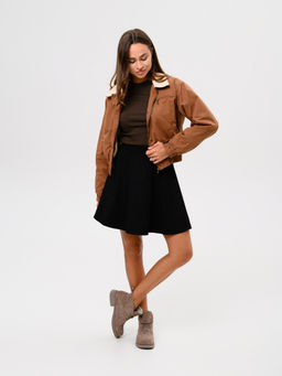 Ботинки 308.патрицияka.Капучино замша/мех