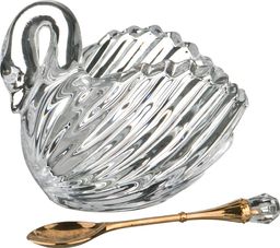 ИКОРНИЦА С ЛОЖКОЙ ЛЕБЕДЬ 110 МЛ. 11*6 СМ. ВЫСОТА=9,5 СМ. КОЛЛЕКЦИЯ MUZA