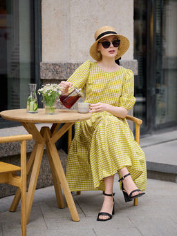 Платье с рукавами-буфами хлопок 100% - Tantino фото 17