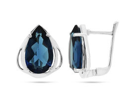 Серьги, танзанит выращ., Графина