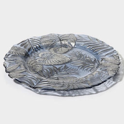 Тарелка Арабис, d=28 см, стекло, голубая - Simaland фото 3