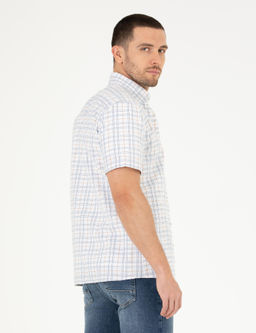 Рубашка Pierre Cardin Regular Fit коричневая с коротким рукавом