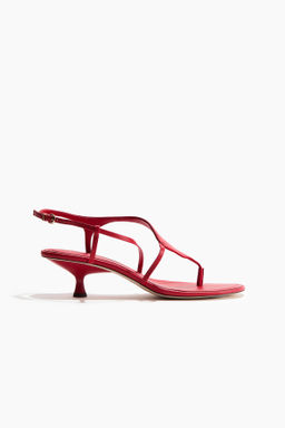 Sandalias de piel con tac?n kitten