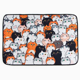 Коврик придверный «Котики», 40×60 см