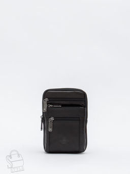 Сумка мужская кожаная 325012Z black Zinimsk