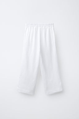 PANTAL?N RECTO 100% LINO / Blanco roto - Zara фото 2
