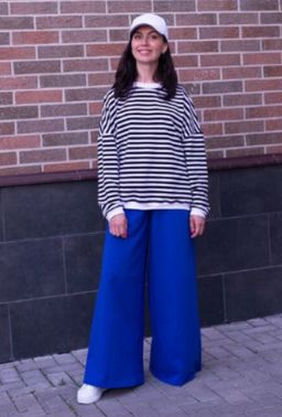 220 Свитшот полоска с белым, тельняшка - Knitka wear фото 11