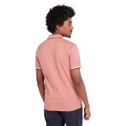 Поло Timberland Polo Millers River Tipped Pique Slim розовая  фото 3